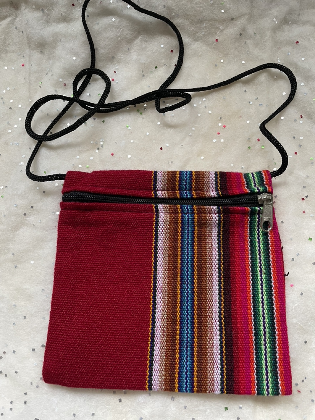 Striped Handwoven Mini Crossbody Bag