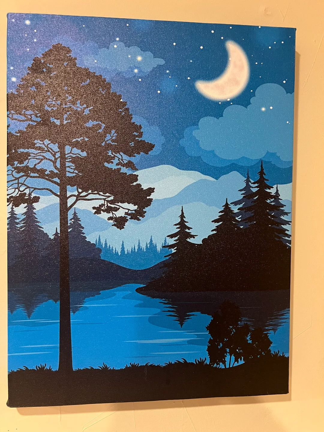 3-piece Canvas Wall Art Set - Lake and Mountain Landscape image indicator(2)