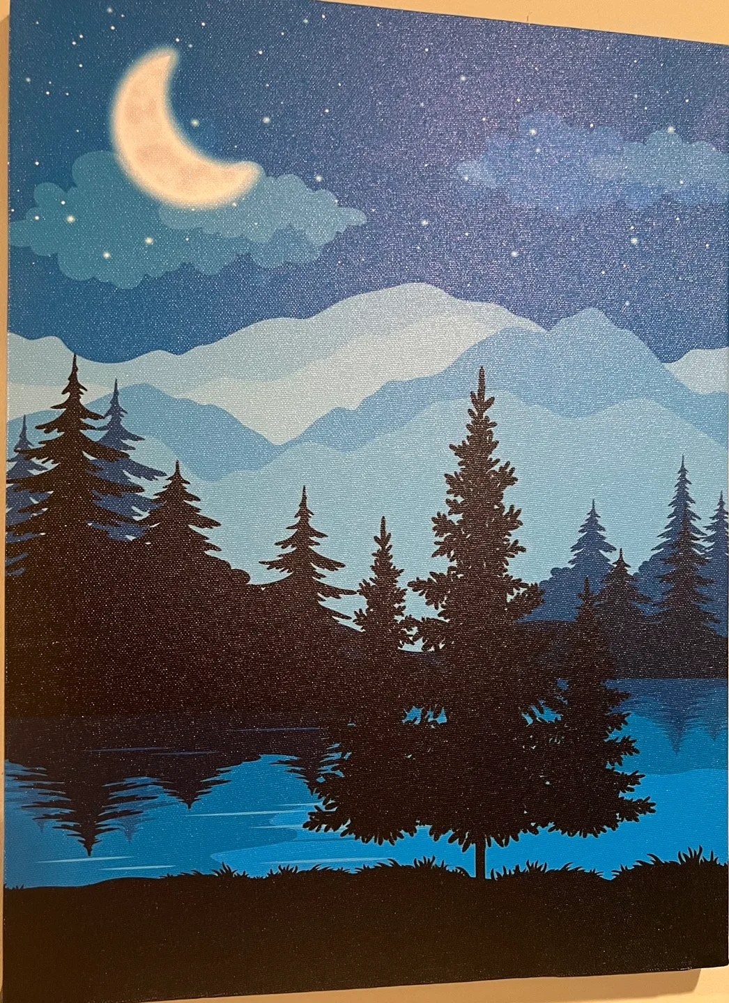 3-piece Canvas Wall Art Set - Lake and Mountain Landscape image indicator(3)