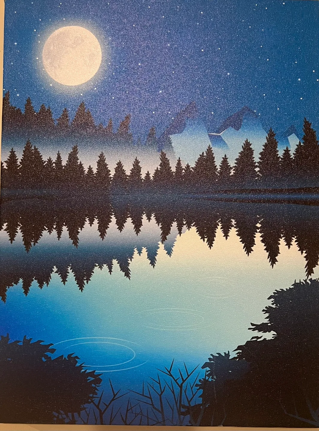 3-piece Canvas Wall Art Set - Lake and Mountain Landscape image indicator(4)