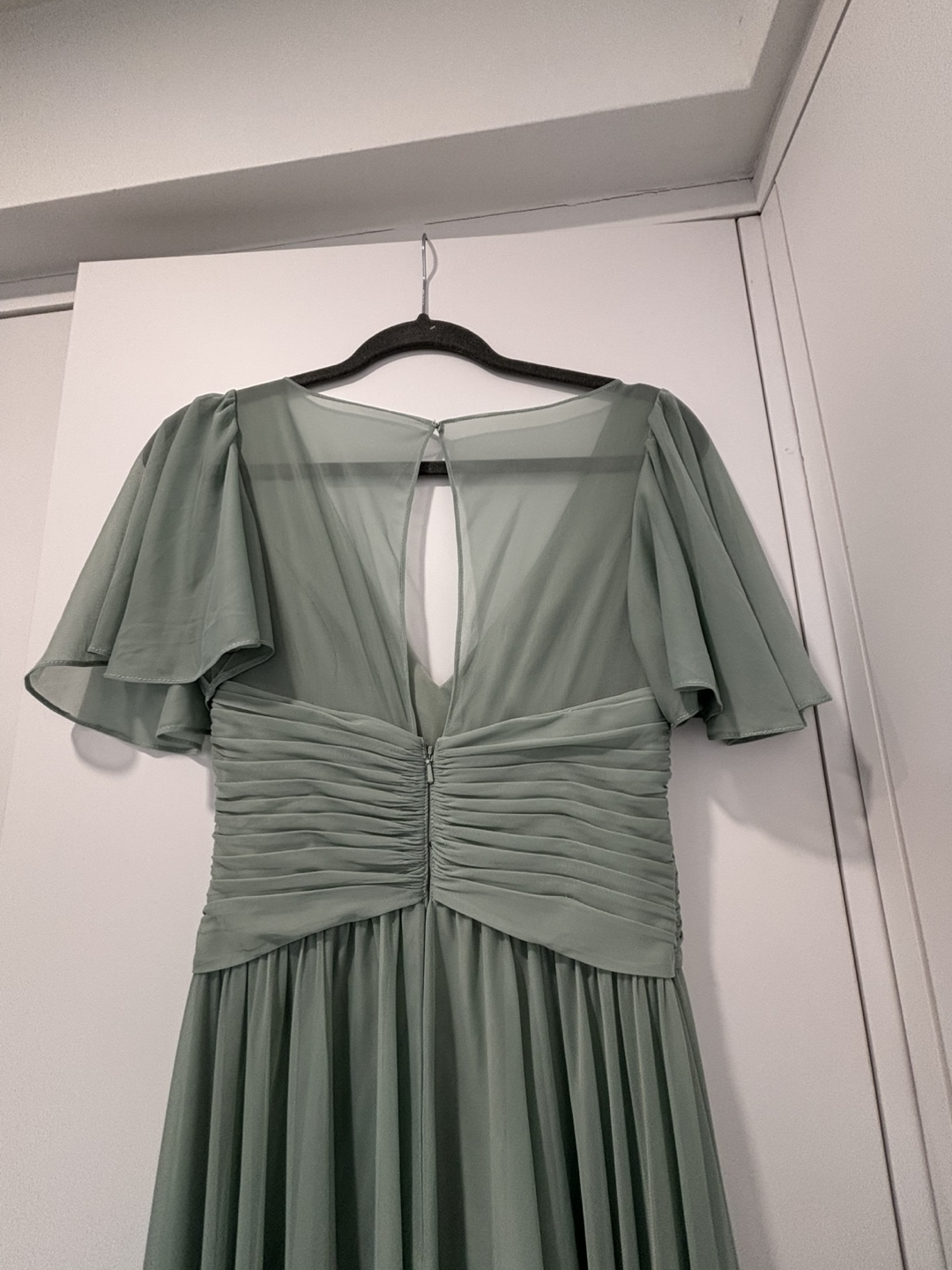 DB Studio Celebrate Green Chiffon Dress Size 0 - photo 4