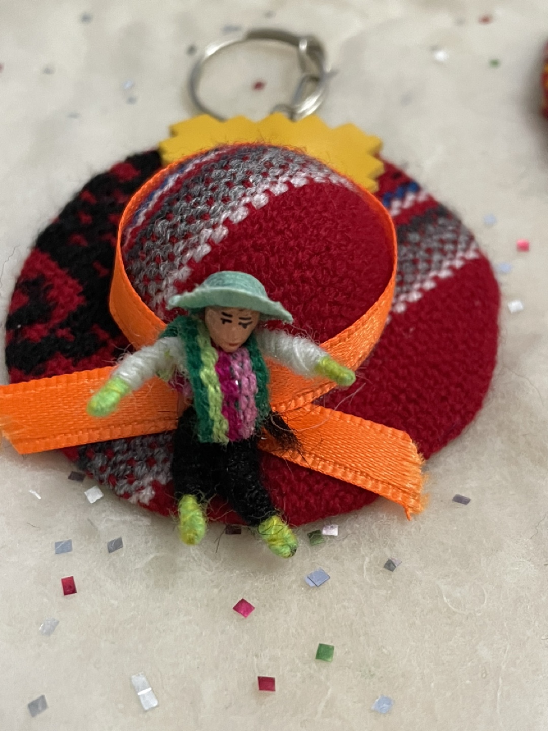 Set of 5 Peruvian Woven Doll Keychains - photo 5