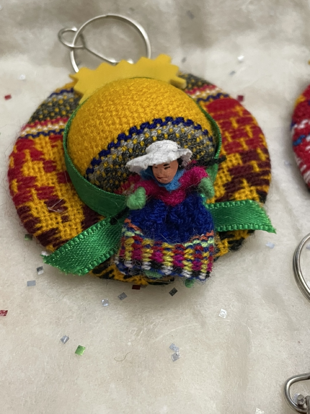 Set of 5 Peruvian Woven Doll Keychains - photo 2