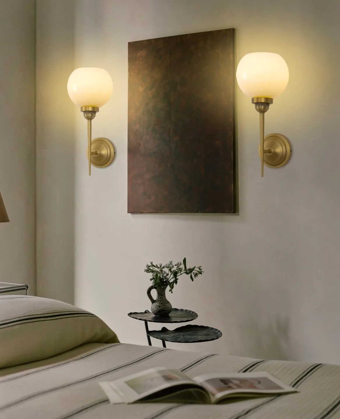 Cordless Rechargeable Wall Sconces Set of 2 image indicator(3)