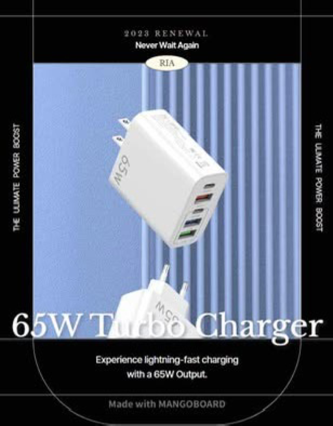 65W USB Type-C Fast Charger - 5-Port Wall Charger - photo 2