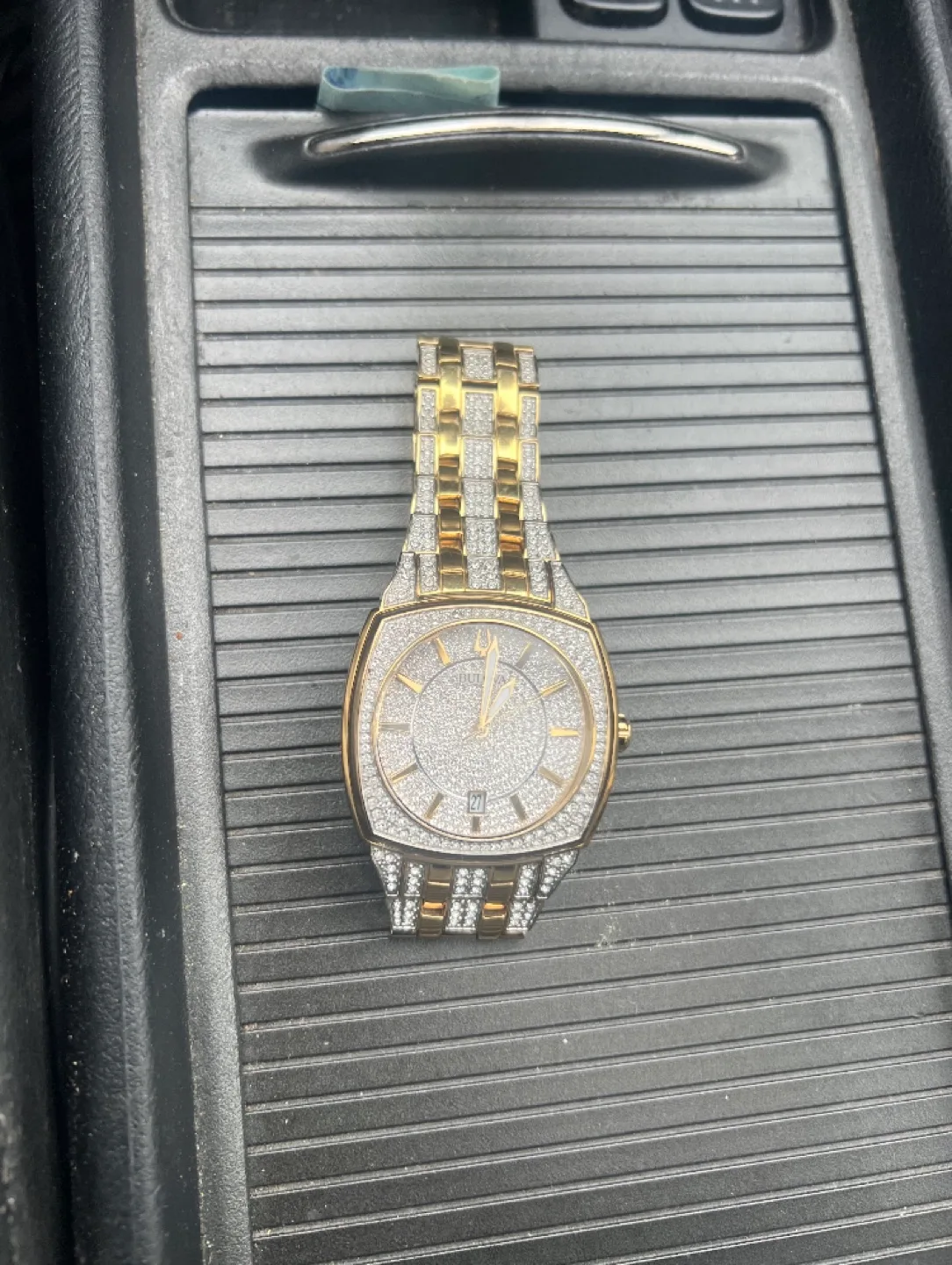 Men's Bulova Phantom Crystal Accent Gold-Tone Watch thumbnail