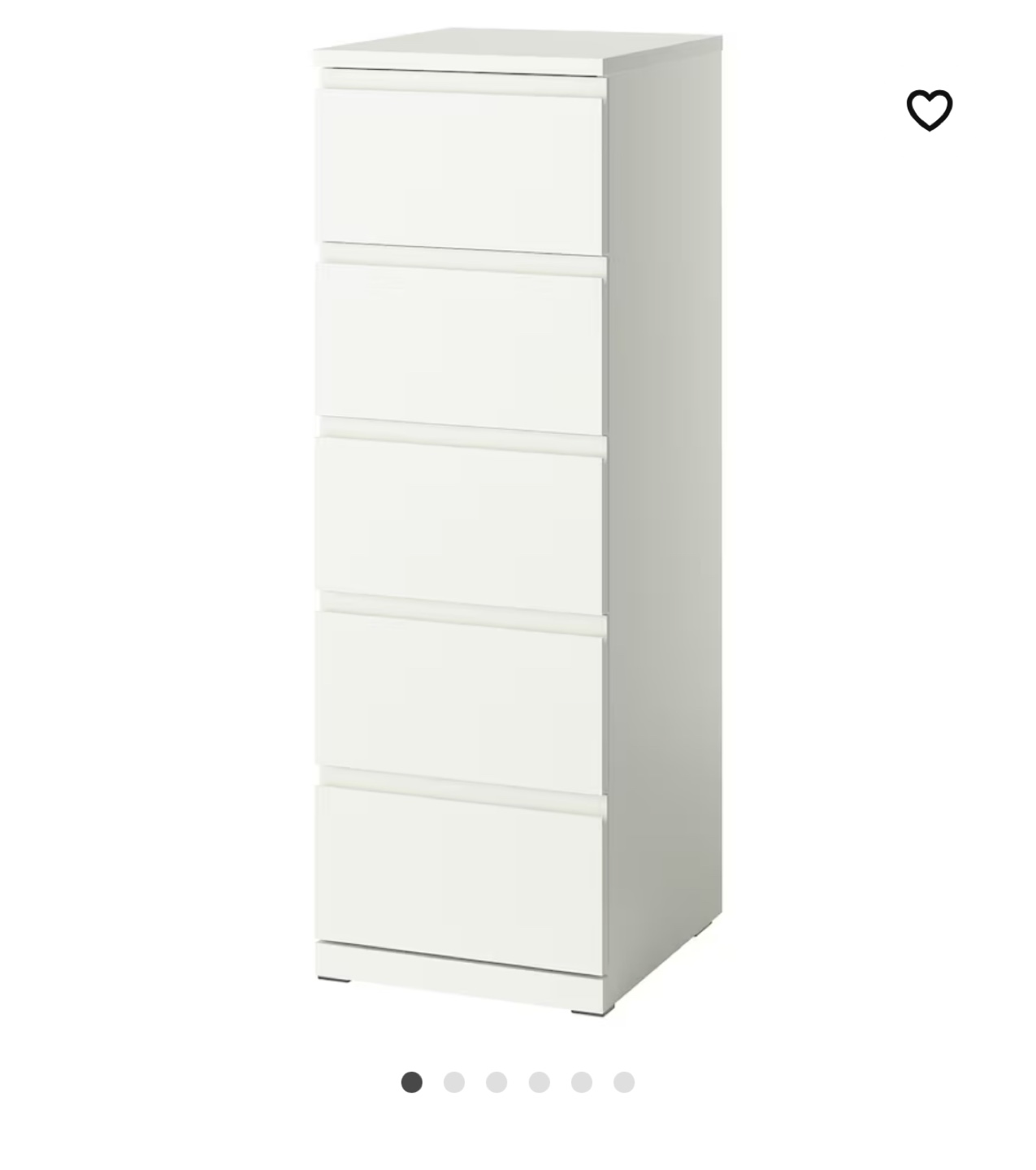 IKEA Storklinta 5 drawer chest white
