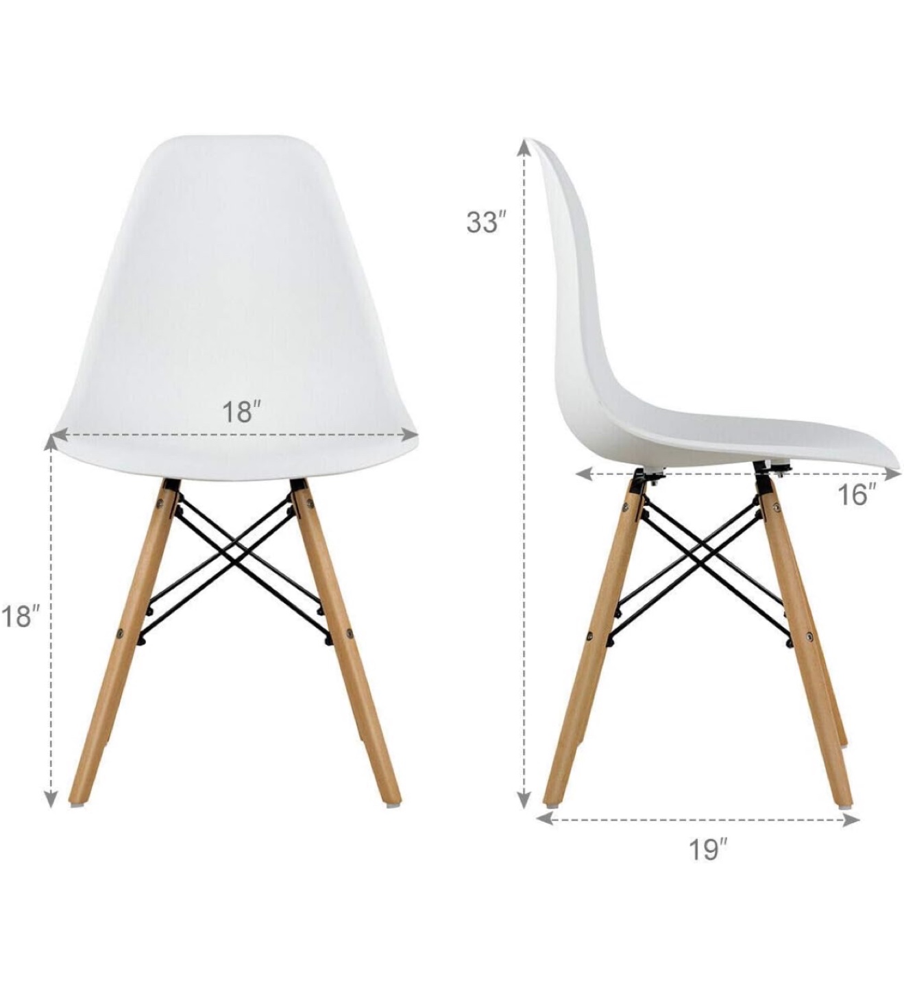 Set of 4 Eiffel Dining Chairs - photo 4