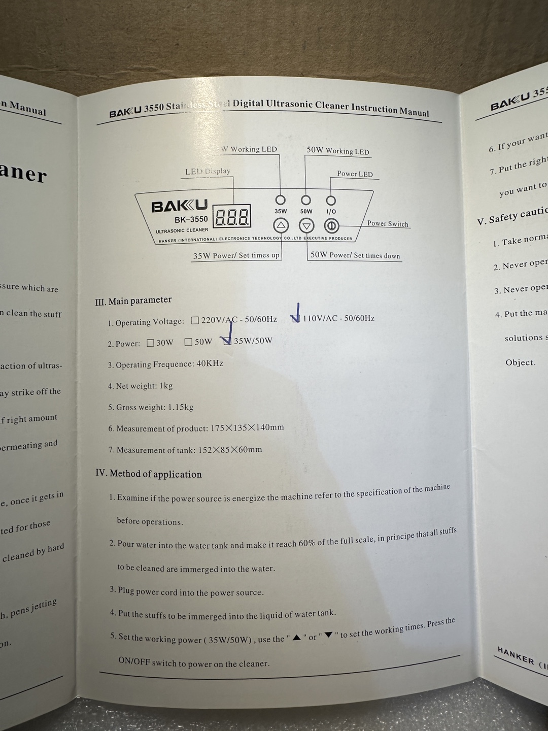 BAKKU BK-3550 Ultrasonic Cleaner - photo 5