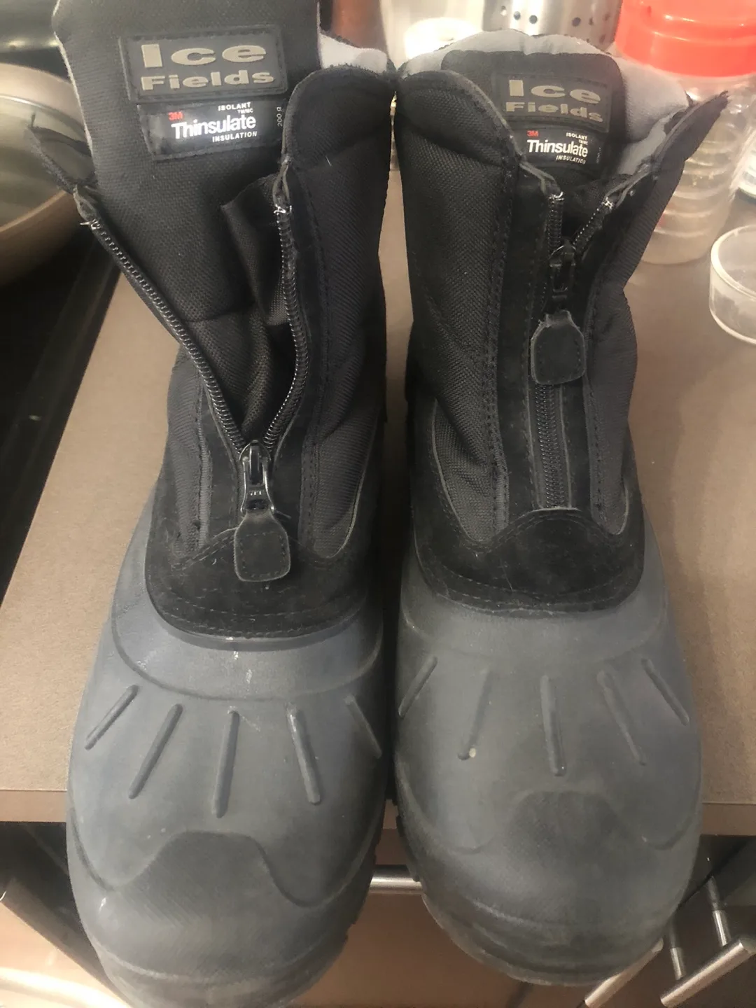 Mens 12 - Zipper front Ice Fields Winter Boots thumbnail