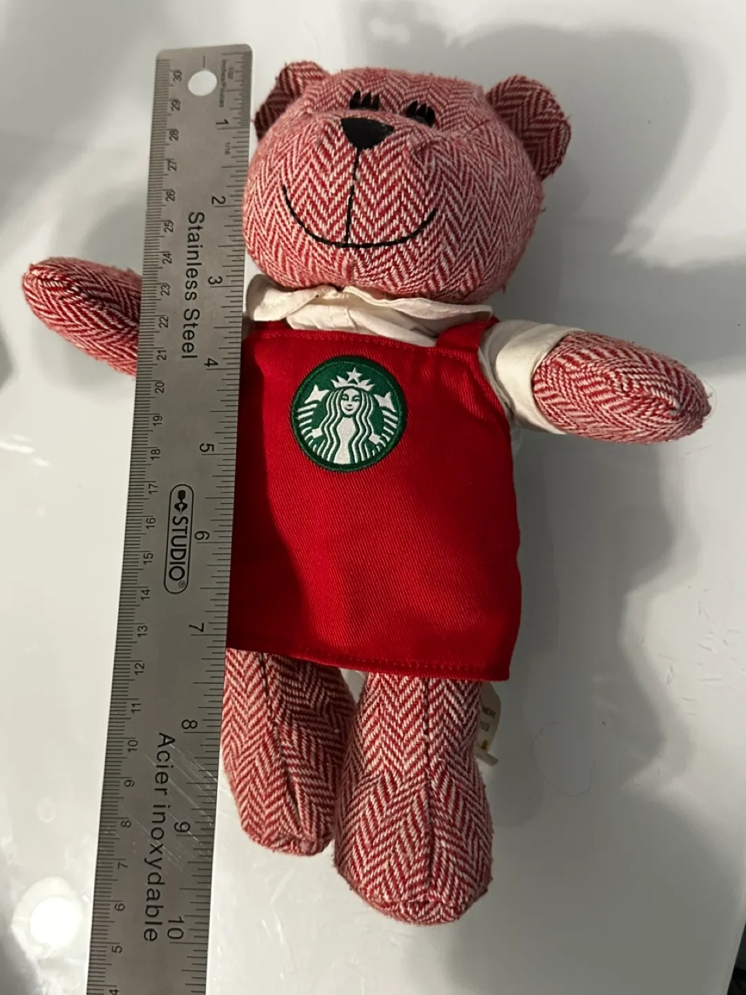 Starbucks 2016 Red and White Plush Bear image indicator(6)