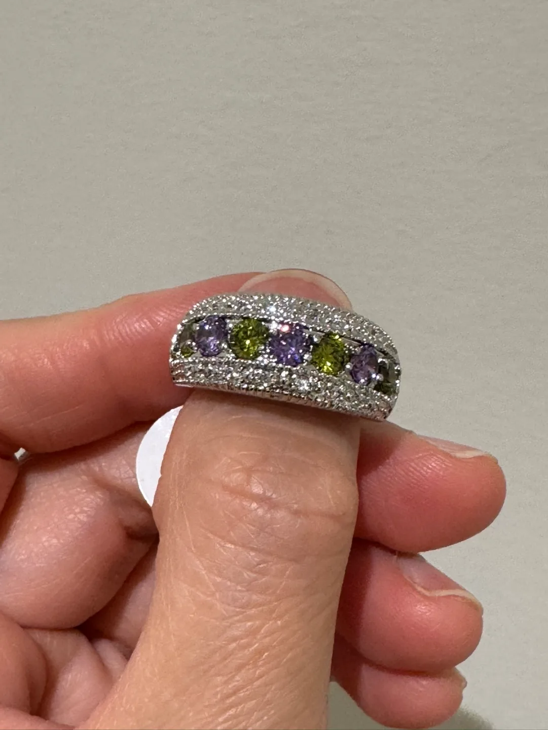 Sterling Silver Multicoloured Gemstone Ring Size 6 image indicator(3)