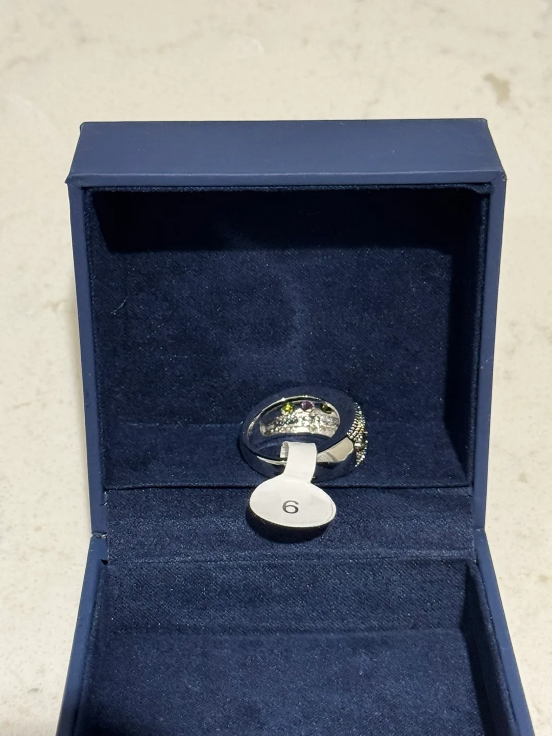 Sterling Silver Multicoloured Gemstone Ring Size 6 image indicator(5)