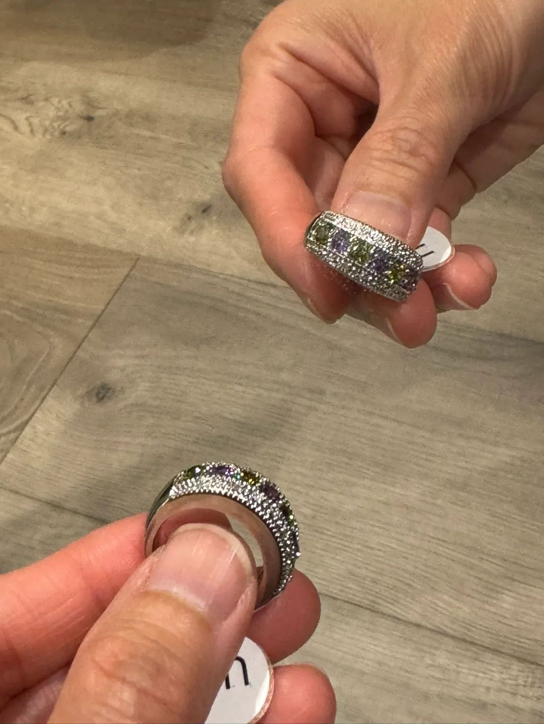 Sterling Silver Multicoloured Gemstone Ring Size 6 image indicator(8)