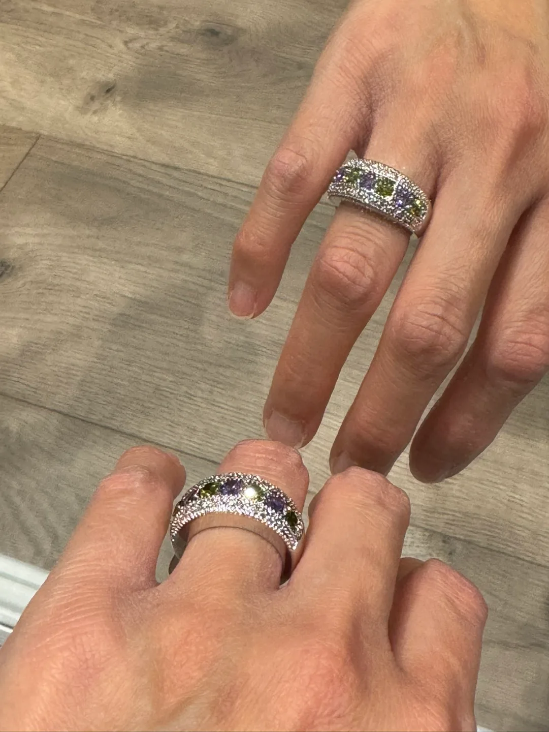 Sterling Silver Multicoloured Gemstone Ring Size 6 image indicator(7)