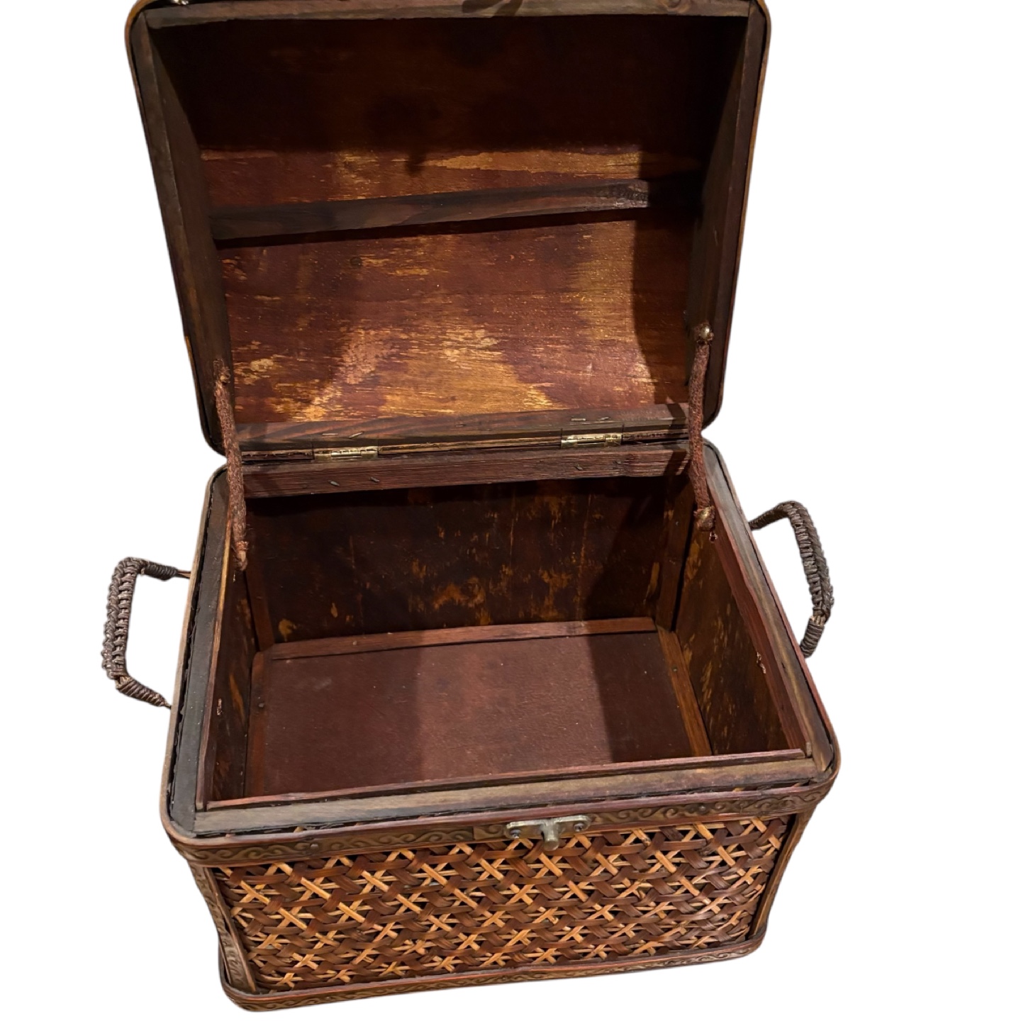 Vintage Wicker Chest 12”x10”x9” - photo 5