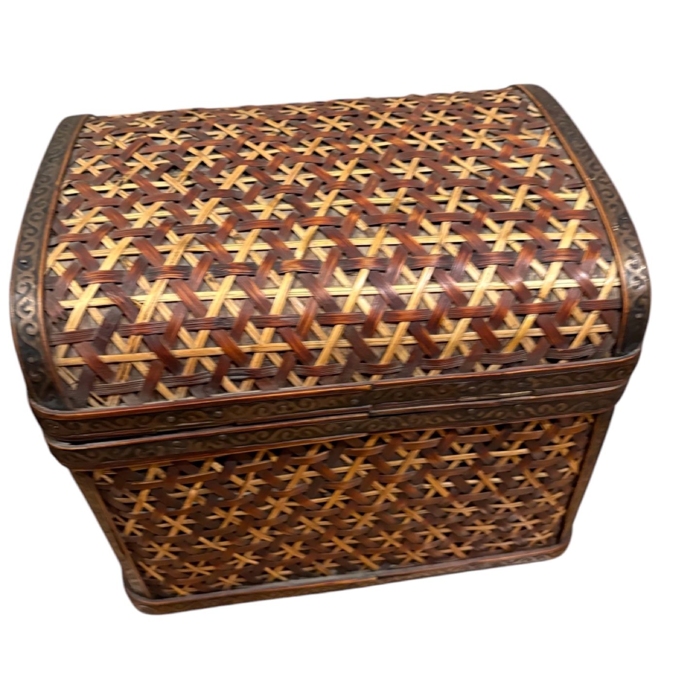 Vintage Wicker Chest 12”x10”x9” - photo 4