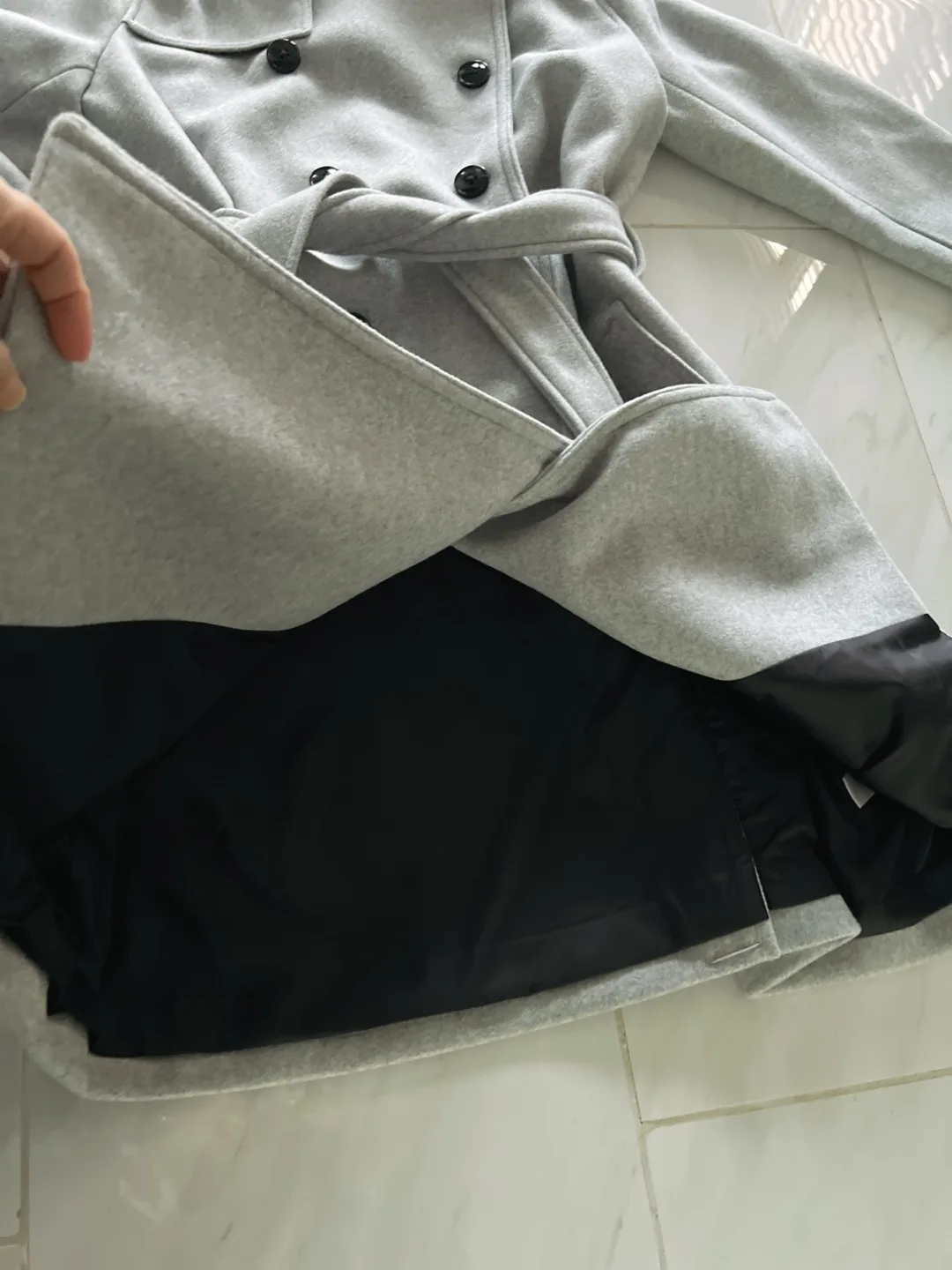 New women’s coat classic grey size medium image indicator(5)