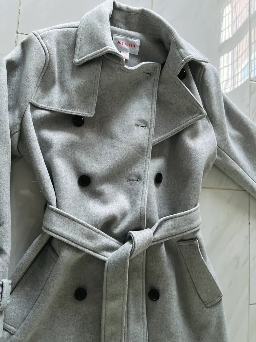 New women’s coat classic grey size medium image indicator(2)