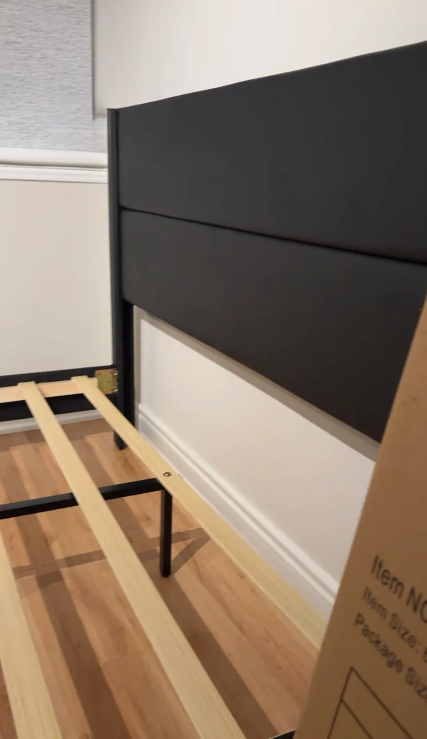 Brand new! Black Upholstered queen Bed Frame image indicator(2)