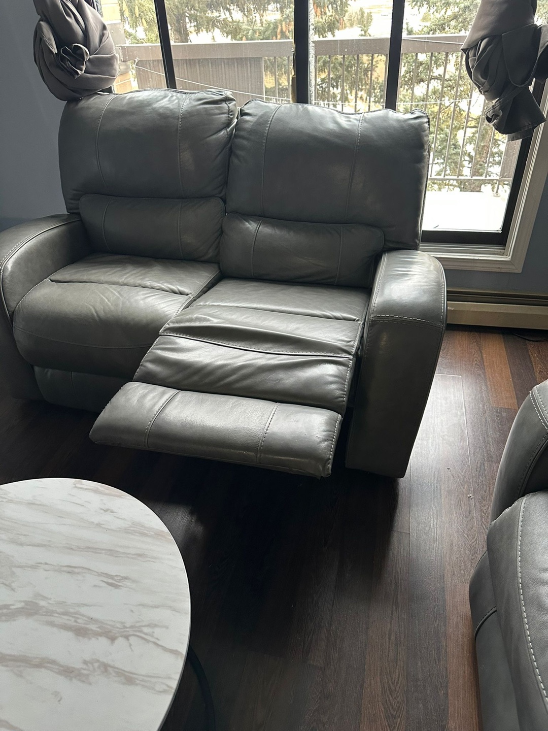 Reclining Leather Sofa - photo 3