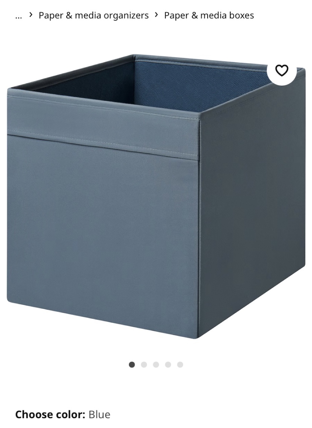 IKEA Blue Fabric Storage Box