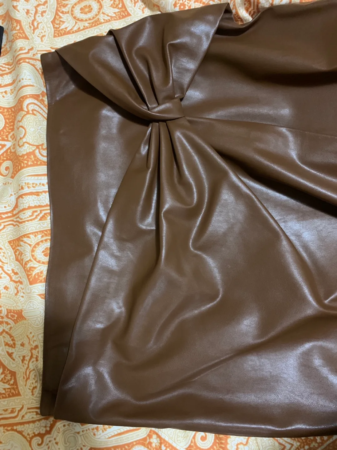 Zara Faux Leather Skirt image indicator(2)