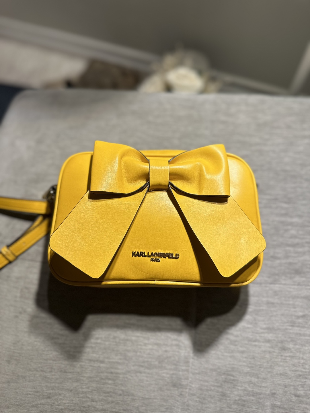 Karl Lagerfeld Yellow Bow Crossbody Bag - photo 2