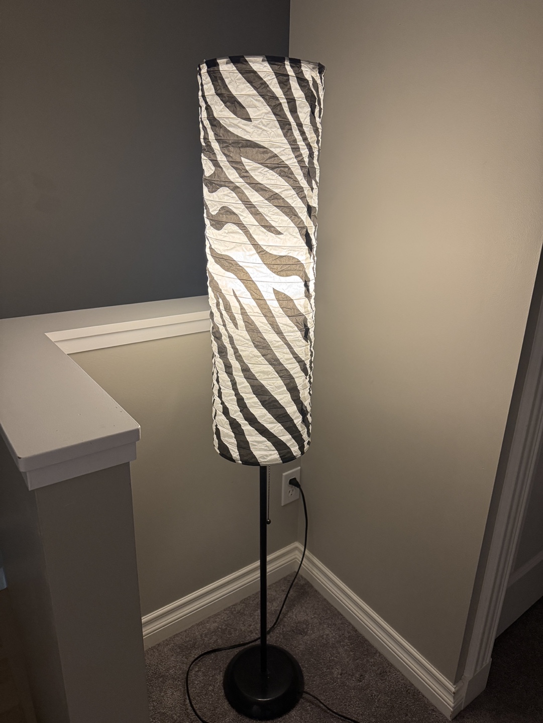 Zebra Print Floor Lamp