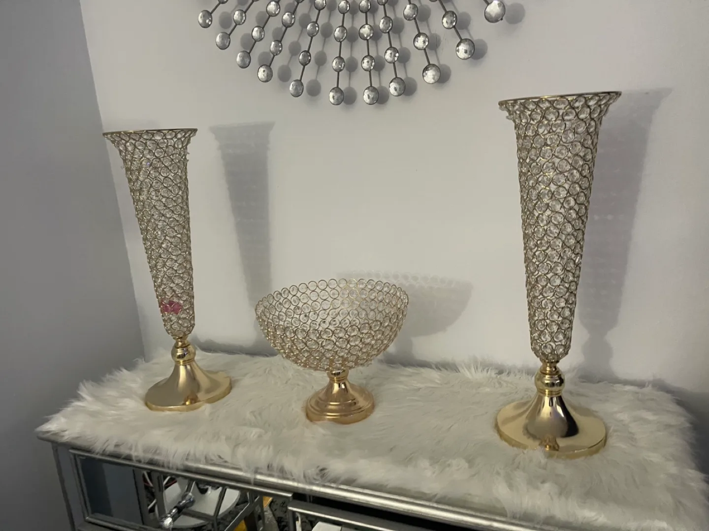 Gold Crystal Beaded Serving Bowl image indicator(9)