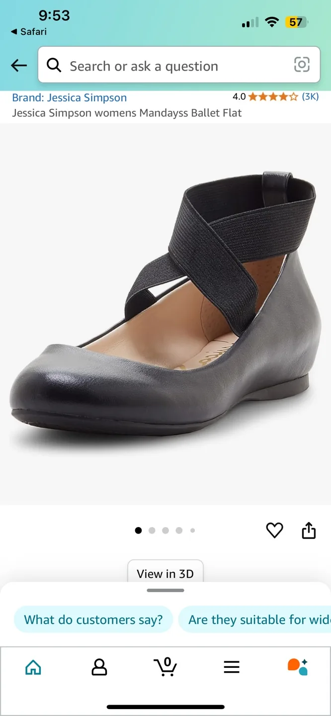 Jessica Simpson Womens Mandayss Ballet Flat thumbnail