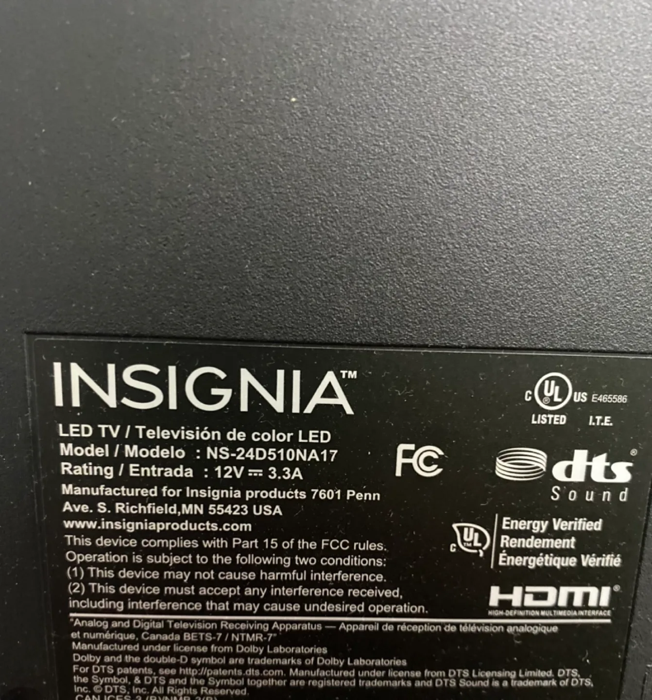Insignia 24in LED TV #2 image indicator(8)