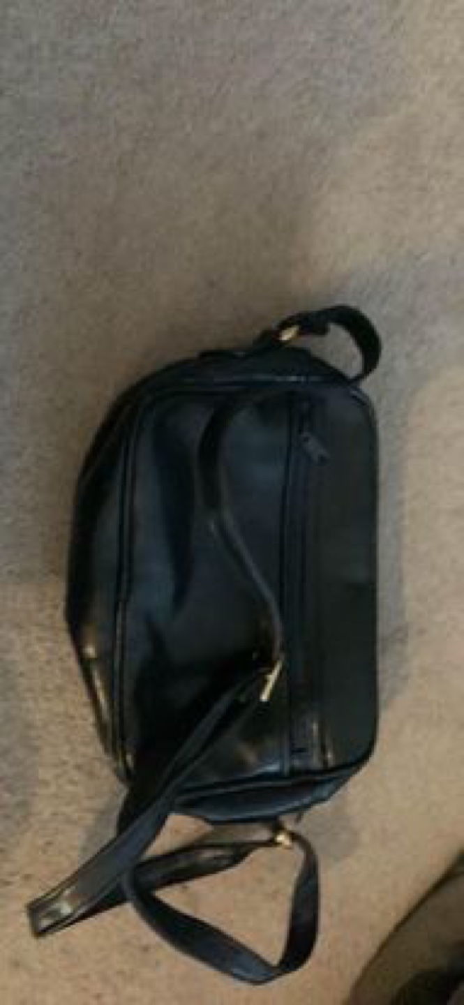 Black Leather Crossbody Bag