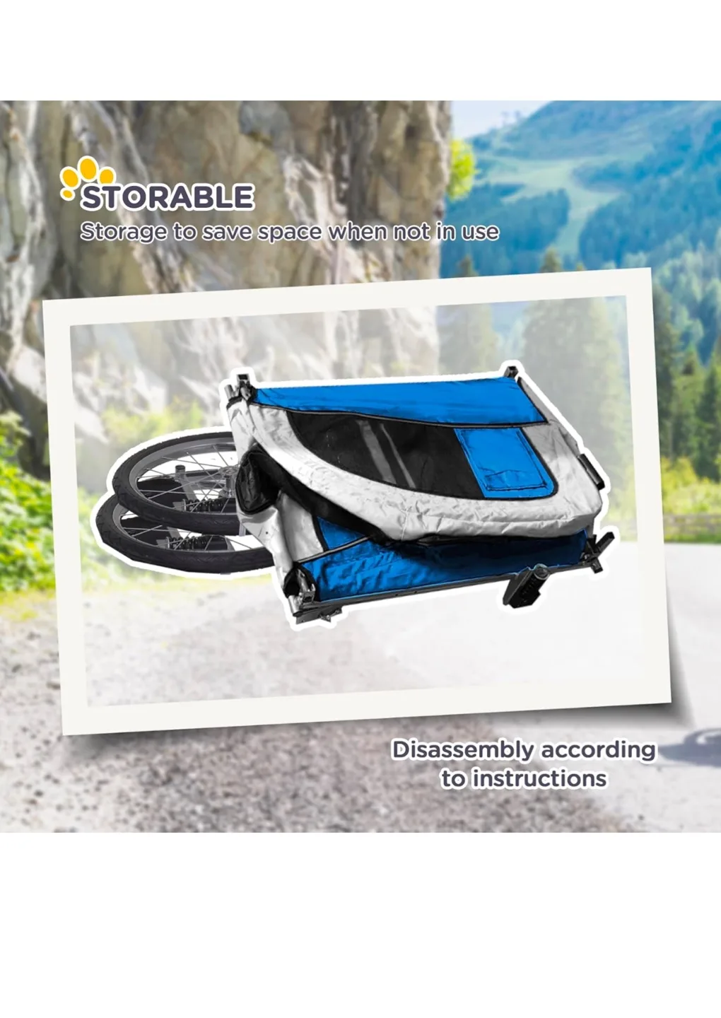 Aosom Pet Stroller & Bike Trailer Combo image indicator(6)