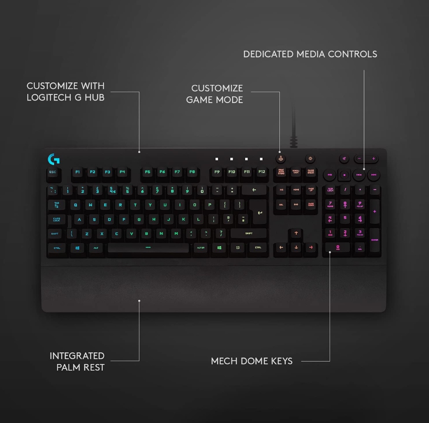 Logitech G213 Wired Gaming Keyboard - photo 2