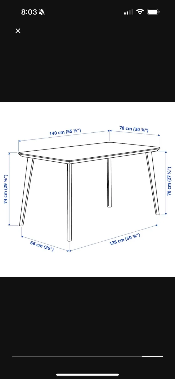 IKEA LISABO DINING TABLE image indicator(3)