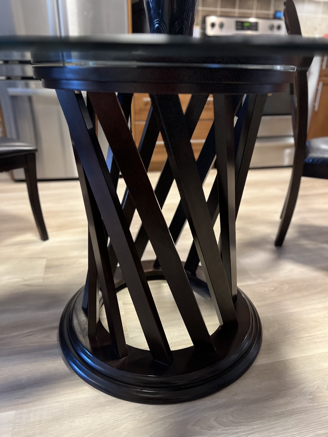 Glass Top Dining Table with 4 Chairs - photo 5