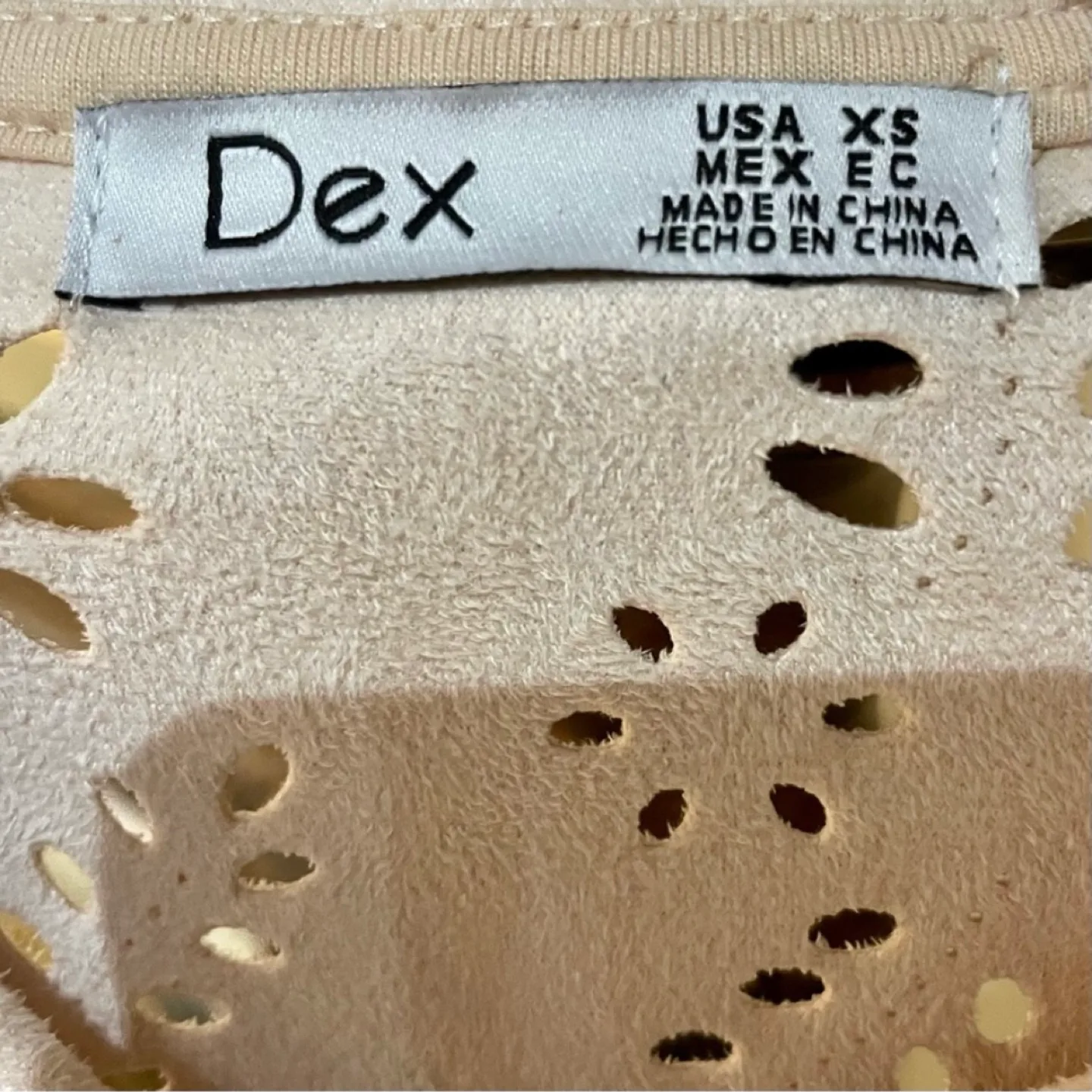 DEX Laser Cut Pale Blush Floral Bomber Jacket image indicator(6)