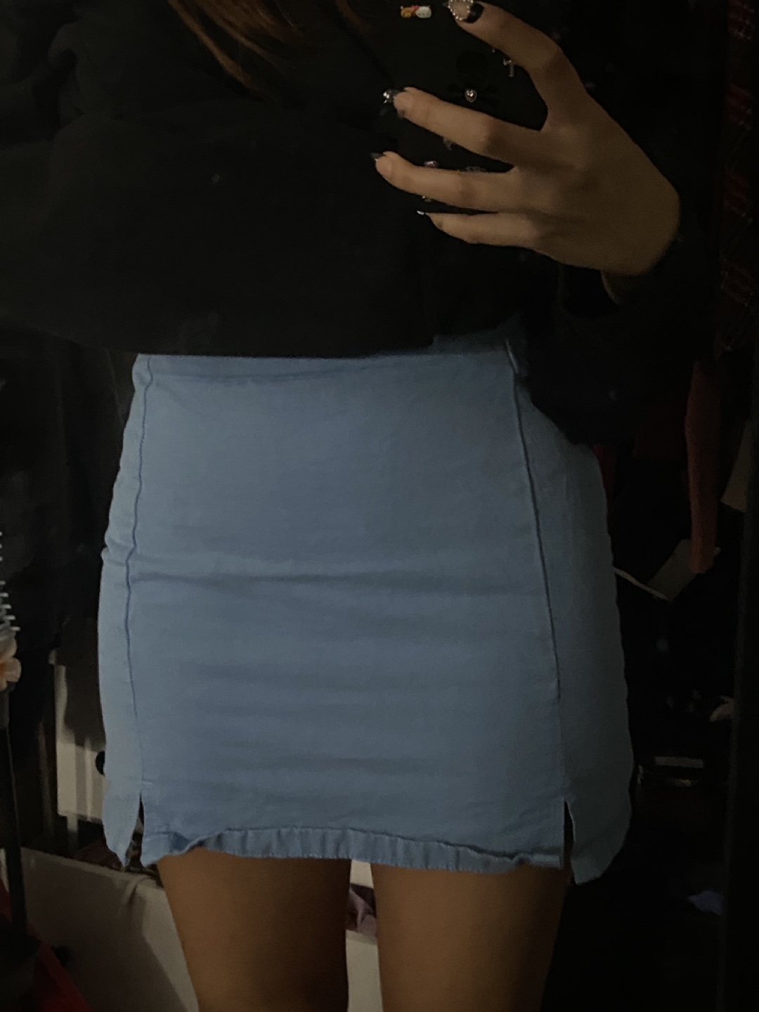 Blue Denim Mini Skirt - photo 5