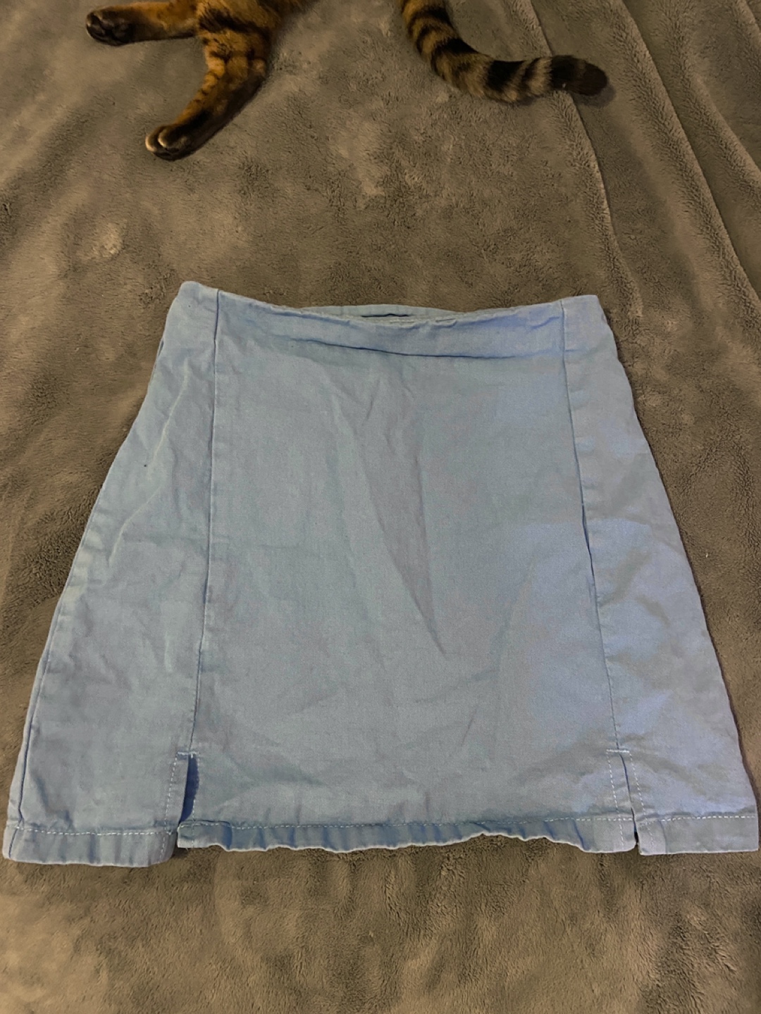 Blue Denim Mini Skirt