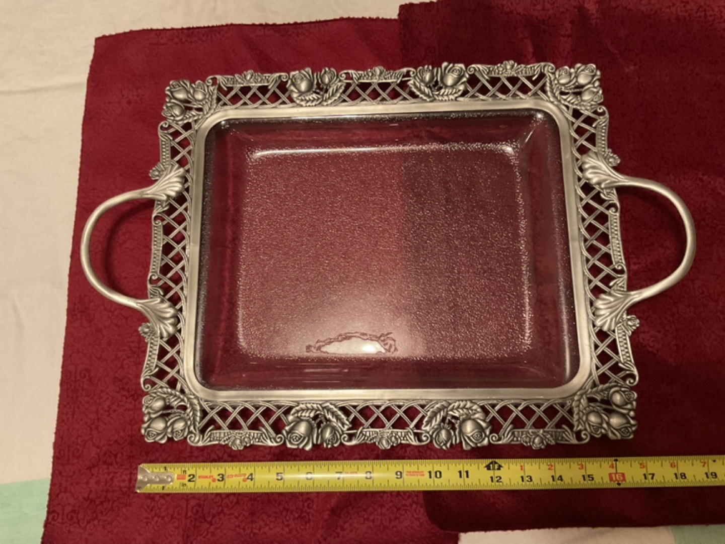 Vintage Silver Plated Serving Tray