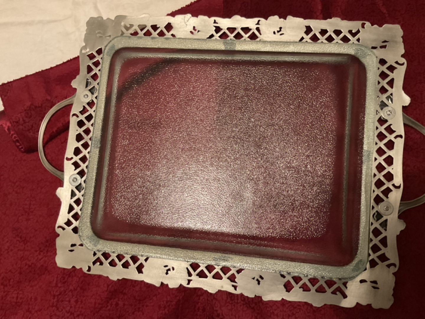 Vintage Silver Plated Serving Tray - photo 4