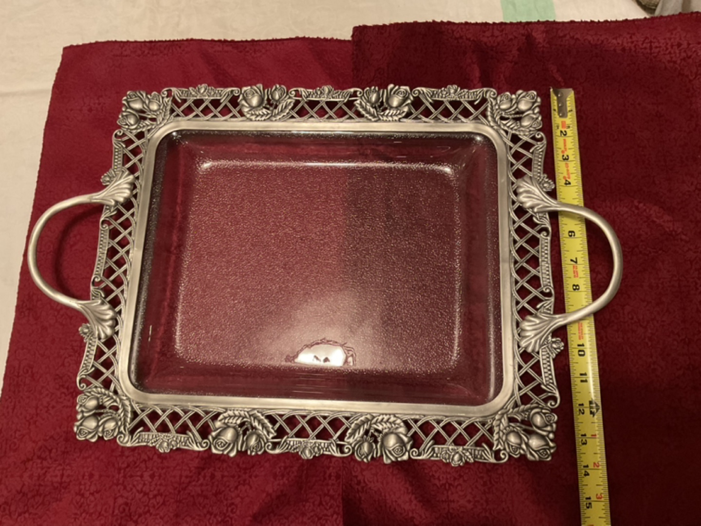 Vintage Silver Plated Serving Tray - photo 3