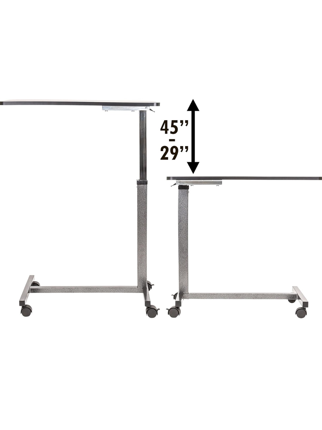 Black Rolling Adjustable Side Table - photo 5