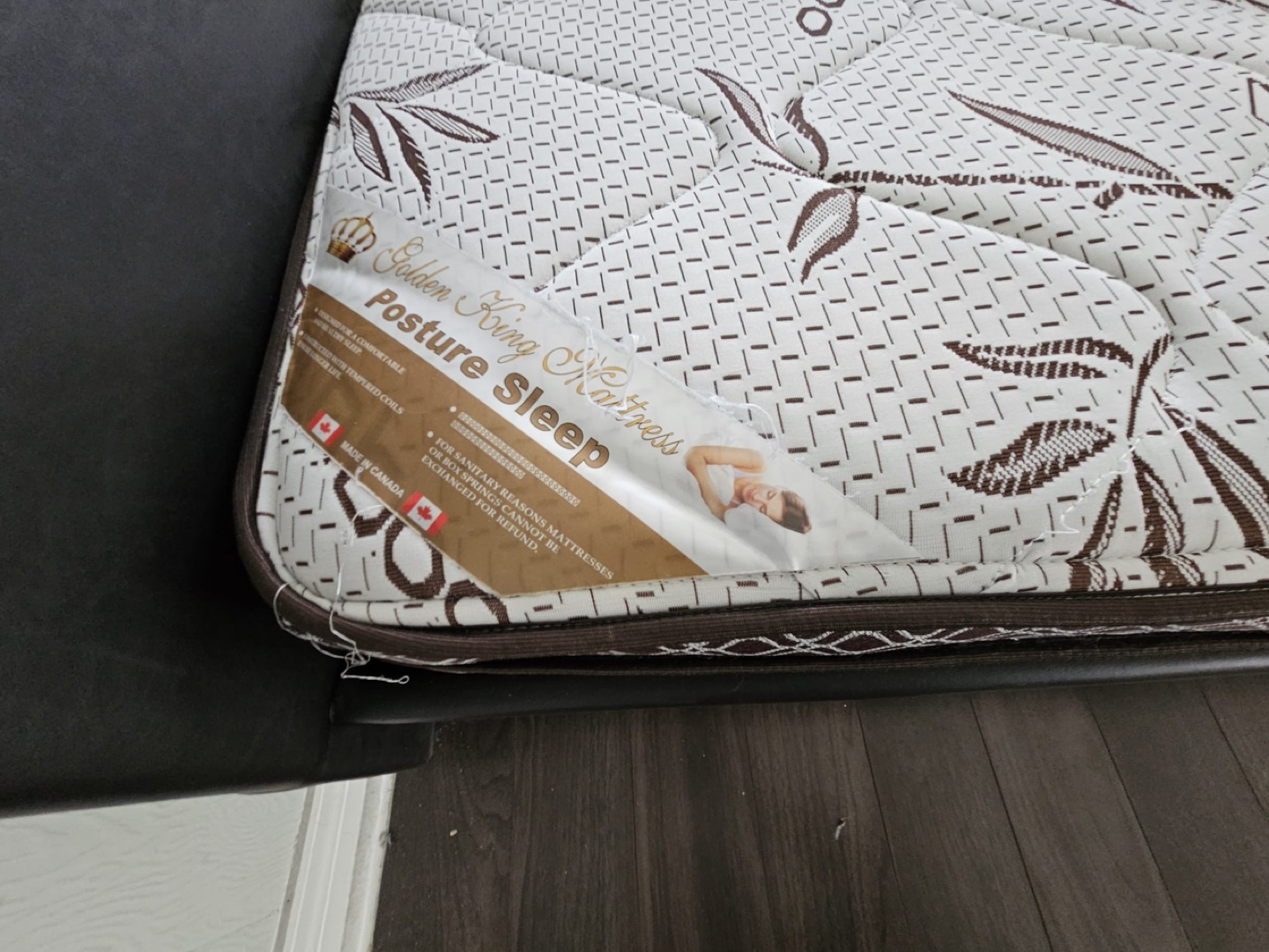 Queen mattress with bed