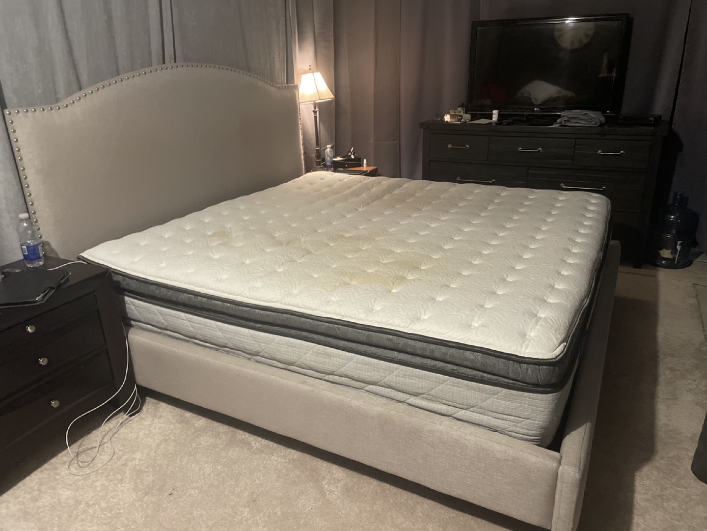 Urban Barn King Size Bed Frame with Mattress - photo 3