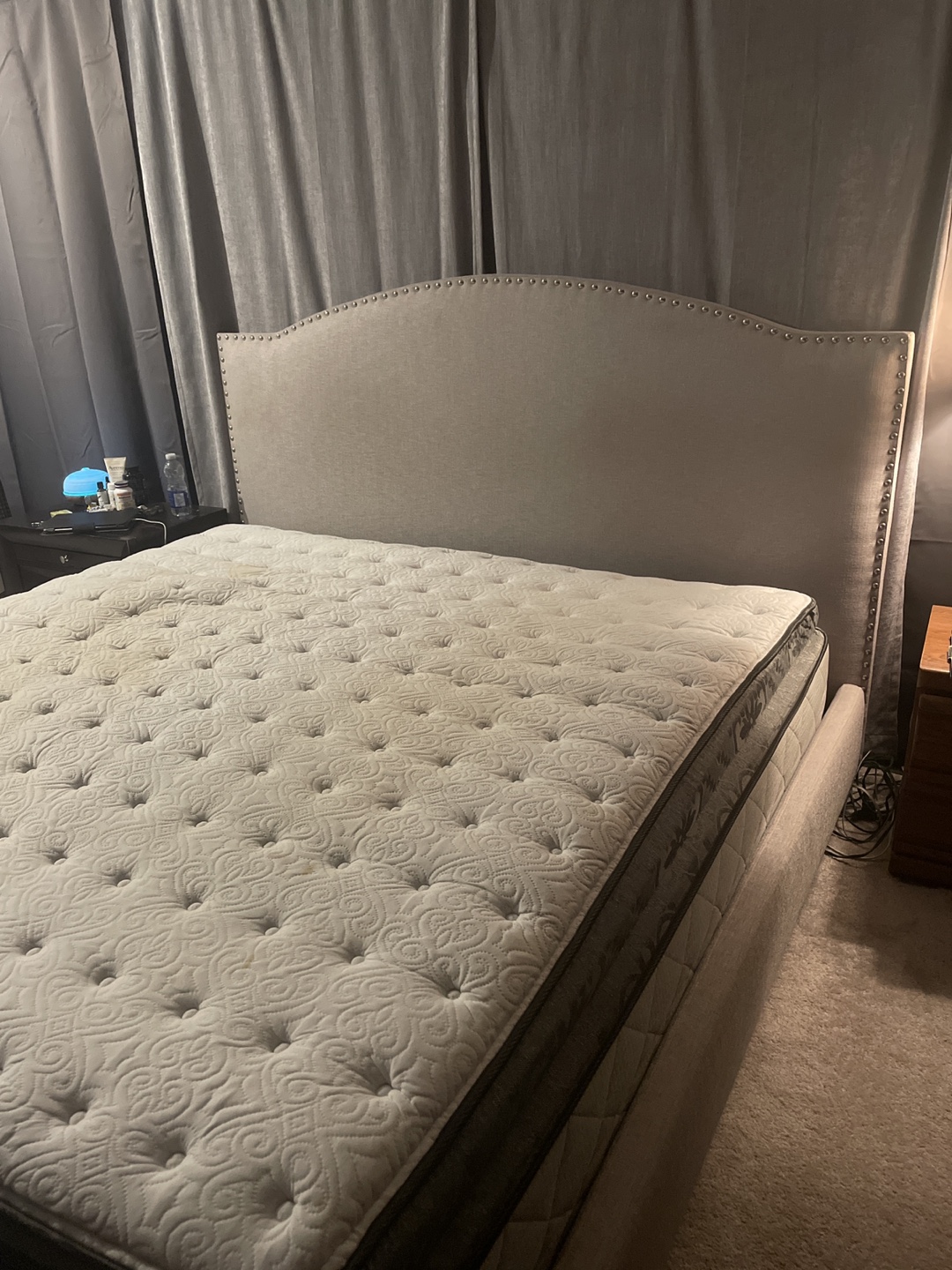 Urban Barn King Size Bed Frame with Mattress