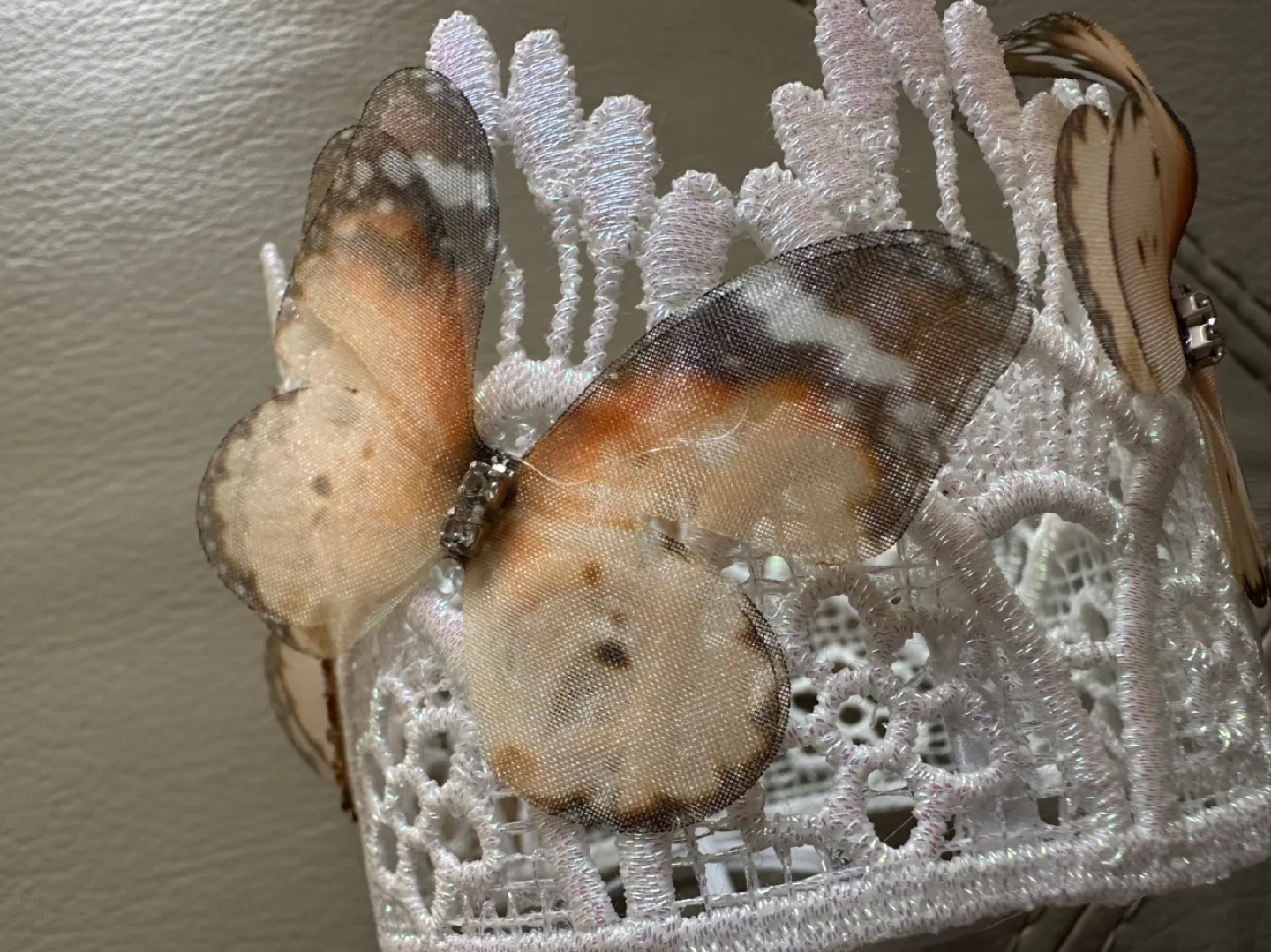 First Birthday Crown with Butterflies image indicator(3)