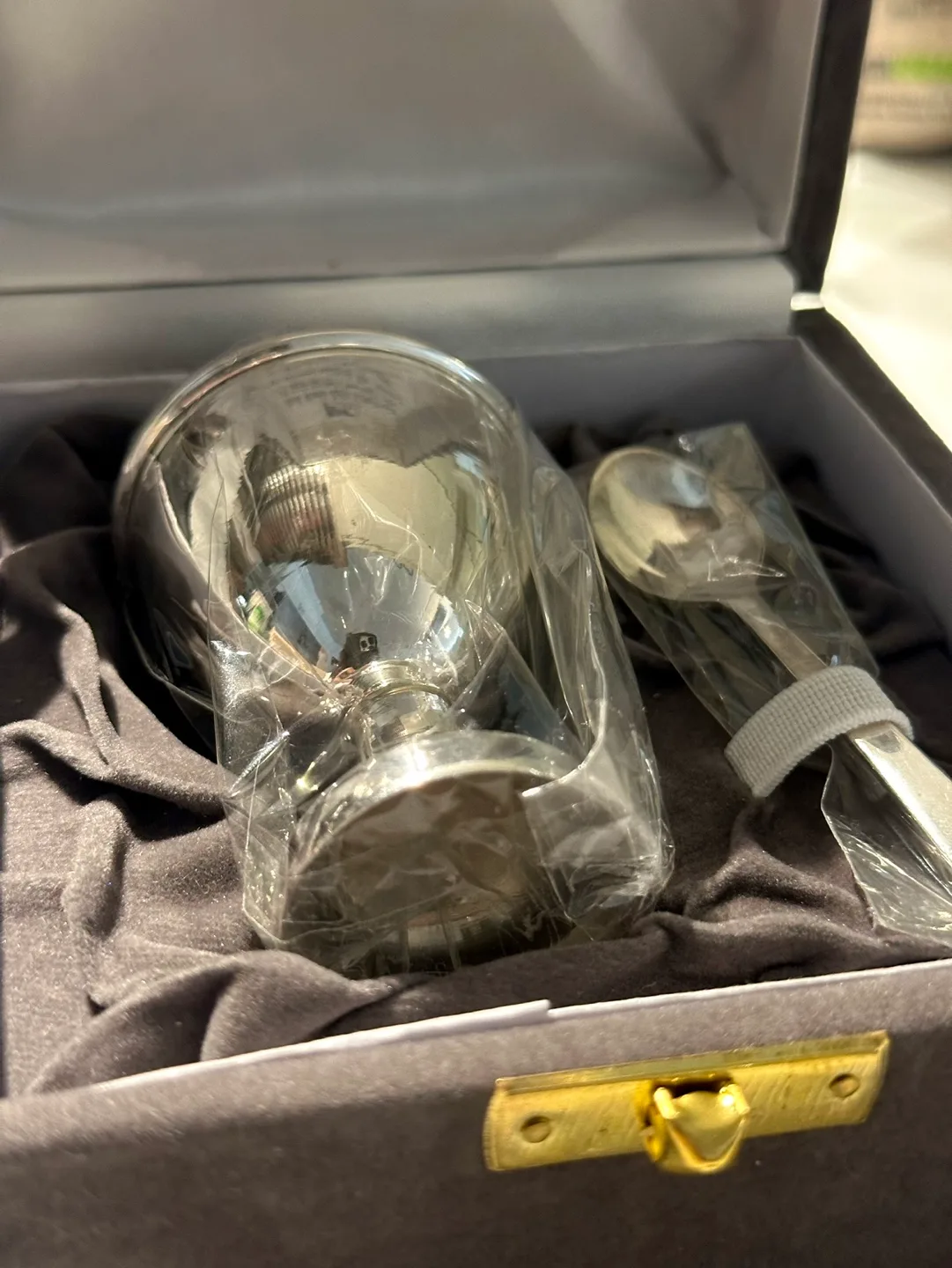 Silver Egg Cup and Spoon Set thumbnail