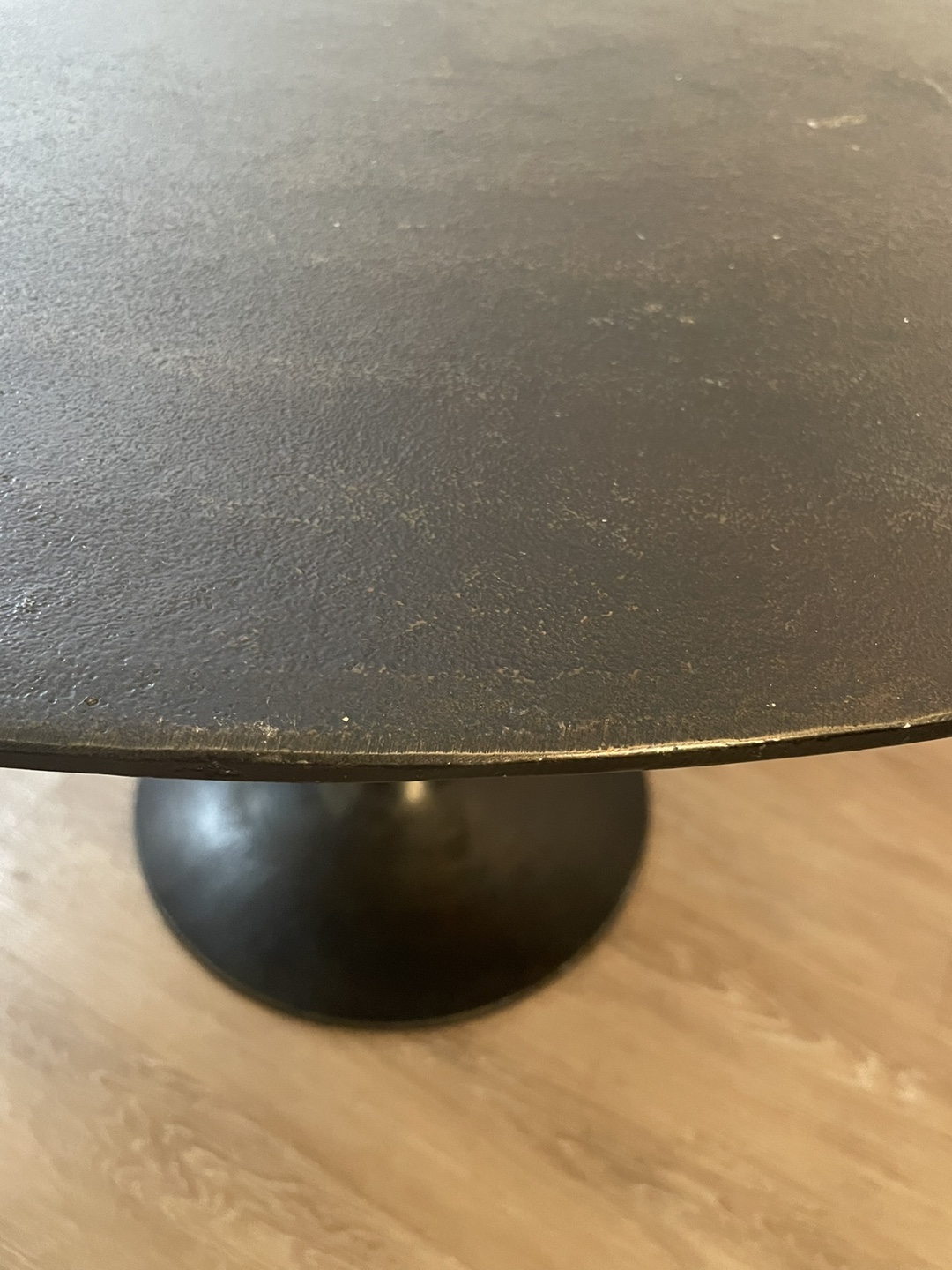 Rustic Industrial Round Metal Dining Table - photo 5